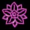 Animierte GIFS Neon Blumen
