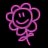 Animierte GIFS Neon Blumen
