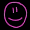 Animierte GIFS Neon Smiley