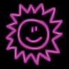 Animierte GIFS Neon Smiley